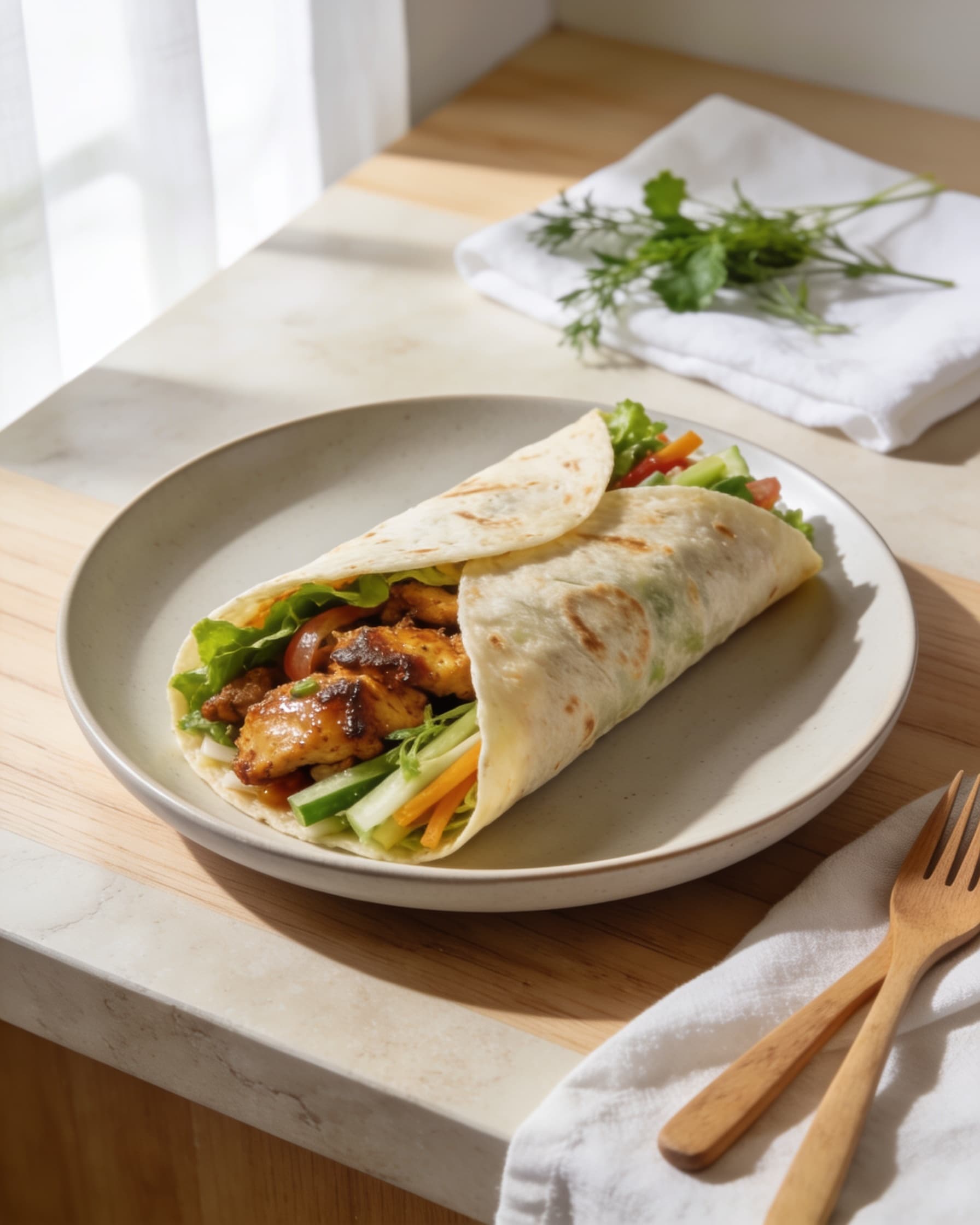 Smoky Coconut Ayam Percik Wrap
