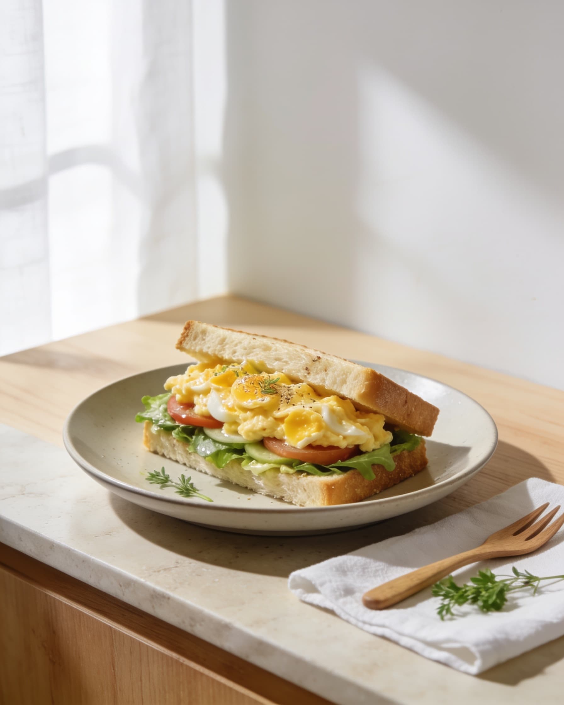 Wholemeal Egg Salad Sandwich