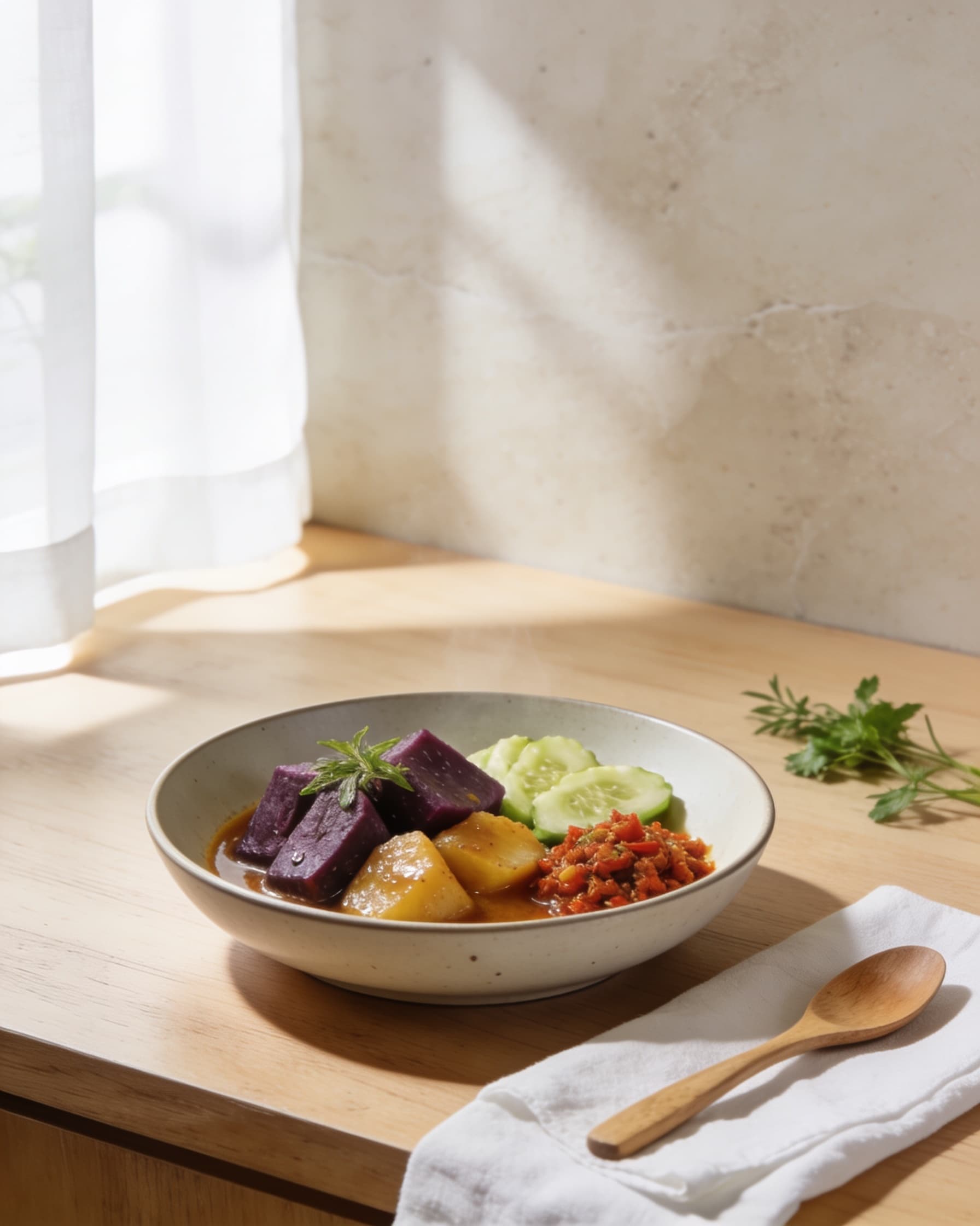 Ubi Kayu Rebus & Sambal