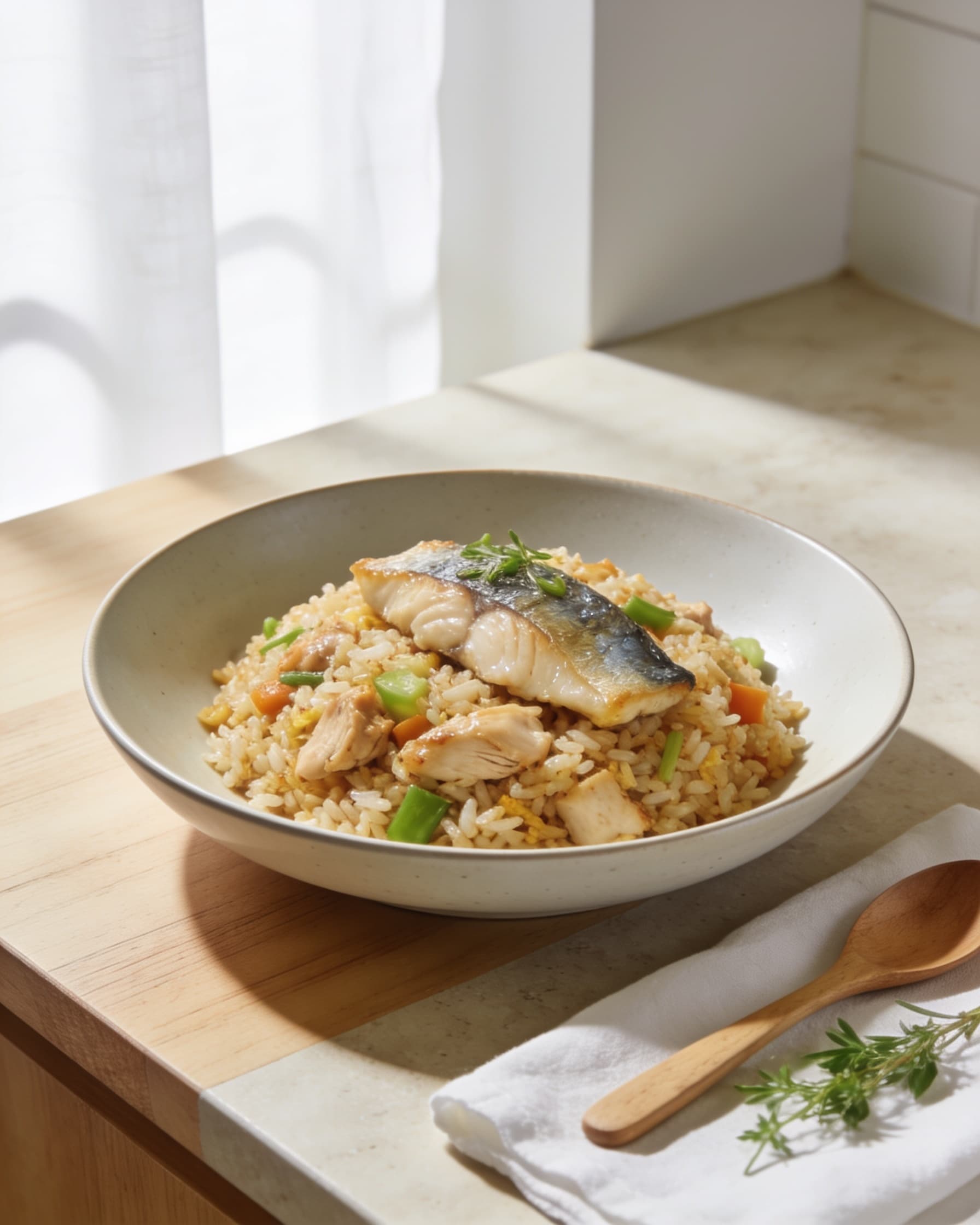 Salted Fish Chicken Fried Rice