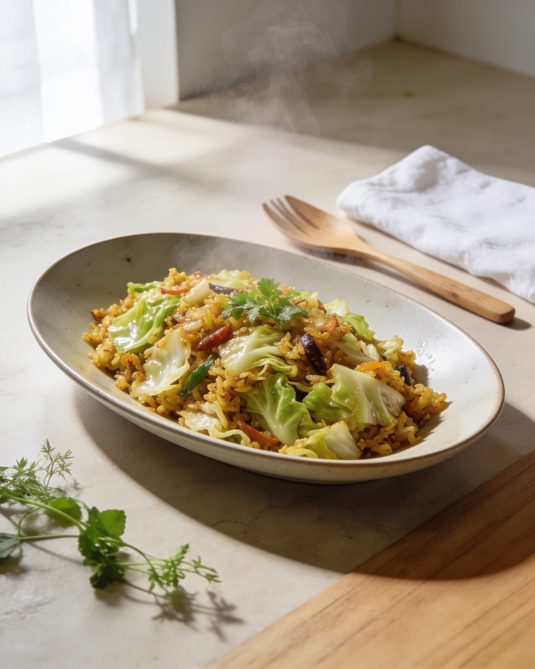 Cabbage Poriyal