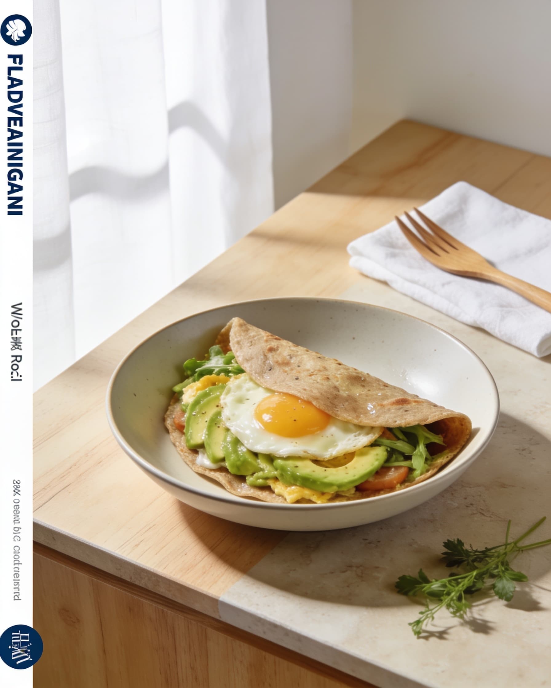 Egg & Avocado Wholemeal Roti