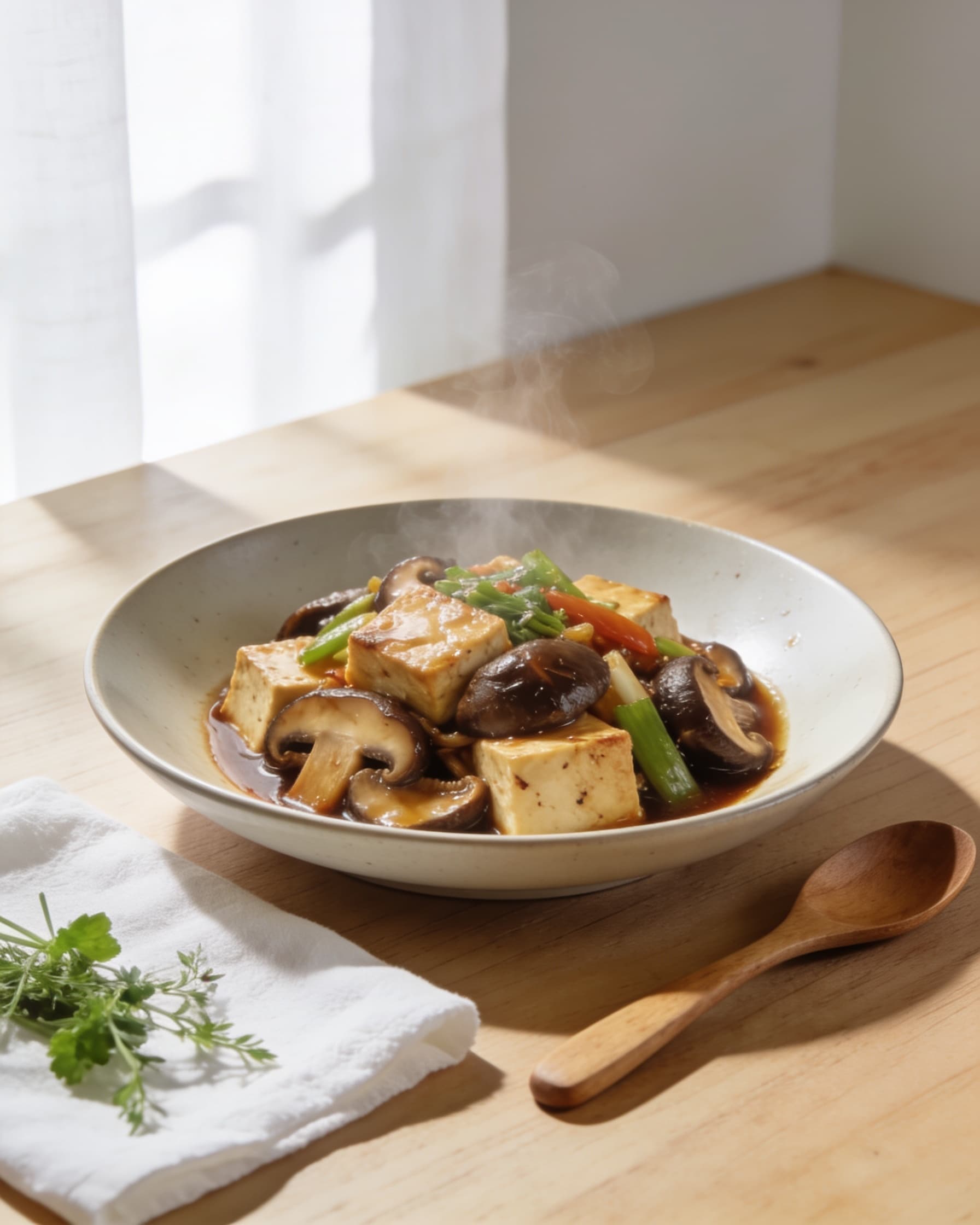 Braised Shiitake Tofu