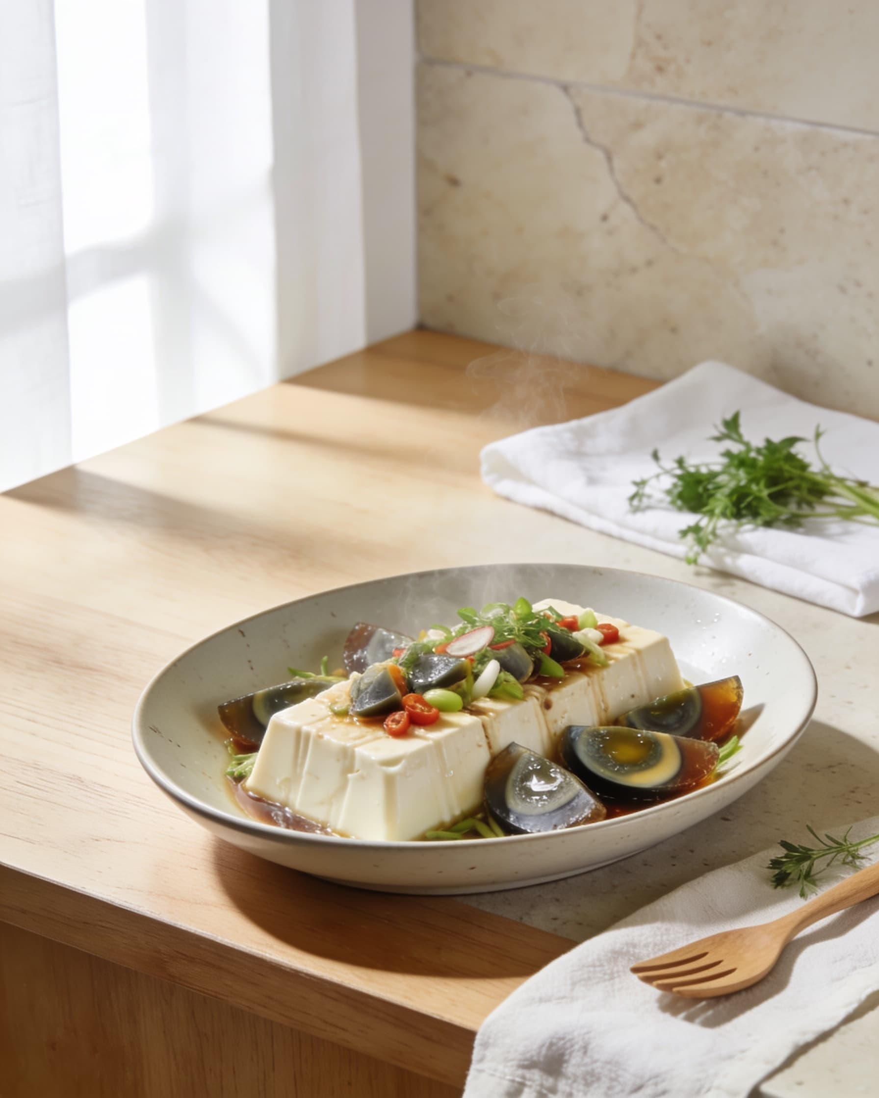 Century Egg Tofu (cold dish)