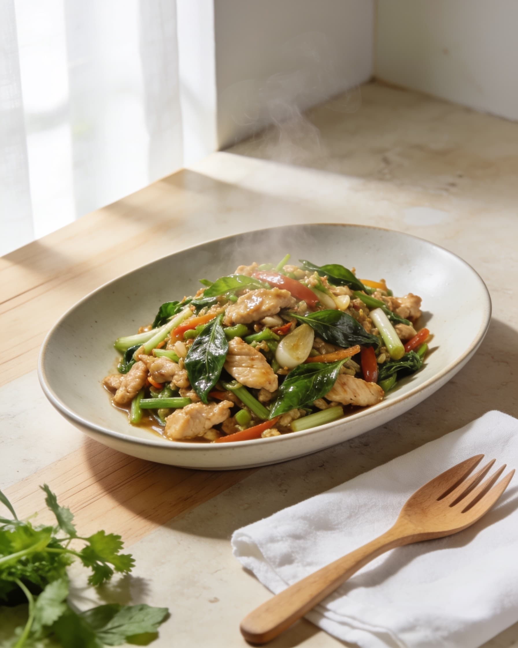 Thai Basil Chicken (Pad Krapow, lean)