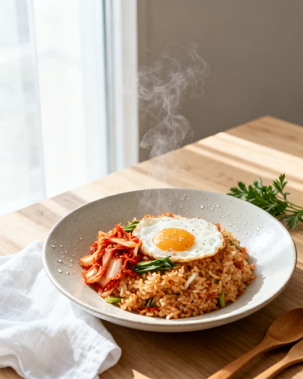 Kimchi Egg Rice